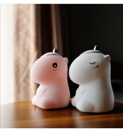 Veilleuse souple Licorne Rose - Little L