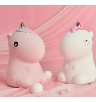 Veilleuse souple Licorne Rose - Little L