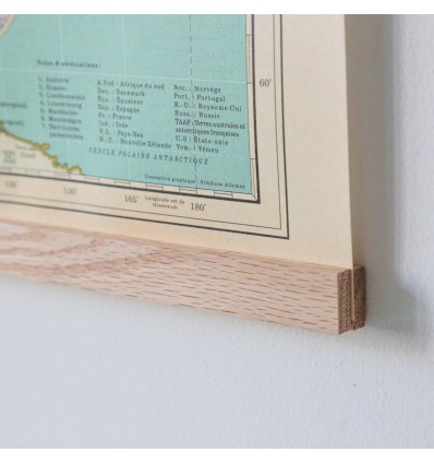 Porte affiche aimanté bois naturel 50 cm