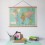 Porte affiche aimanté bois naturel 70 cm