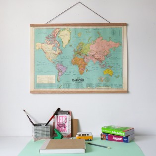 Porte affiche aimanté bois naturel 70 cm