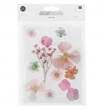 Fleurs pressées Orange Turquoise - Rico Design