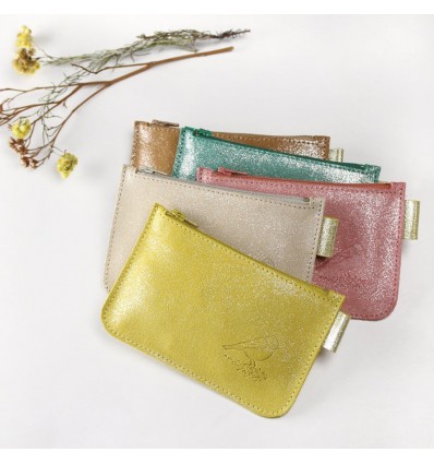 Porte-monnaie pailleté Biscuit - Barnabé aime le café