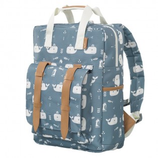 Grand sac à dos Baleine Bleue - Fresk
