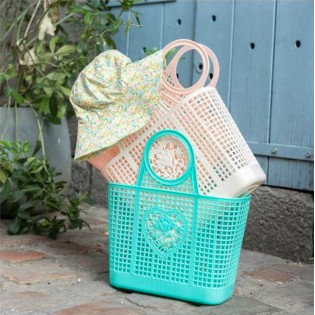 Panier shopping vert turquoise