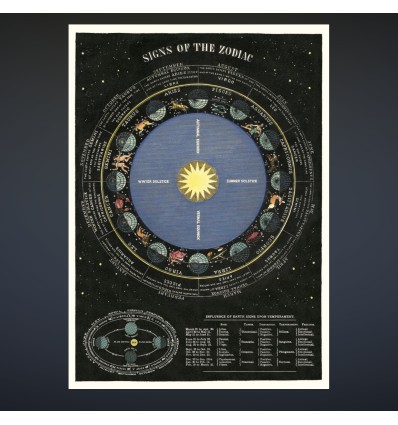 Affiche pédagogique Zodiaque - Cavallini & Co