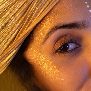 Paillettes biodégradables dorées cuivres Queen du Désert - Sisi La Paillette 2