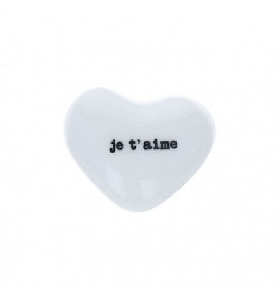 Coeur en céramique "Je t'aime"