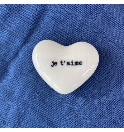 Coeur en céramique "Je t'aime"