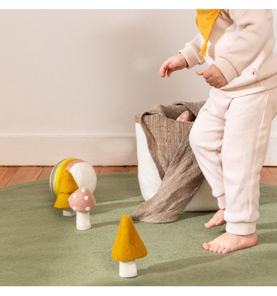 Champignon Morille en feutre, or - Muskhane