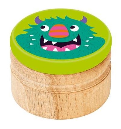 Boîte à dents de lait en bois Monstre
