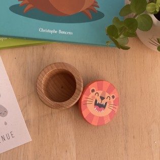 Boîte à dents de lait en bois Lion 2