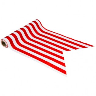 Chemin de table rayé blanc et rouge - Artyfete
