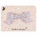 Barrette noeud princesse Liberty Witshire Jacinthe Rose - Luciole et Petit Pois
