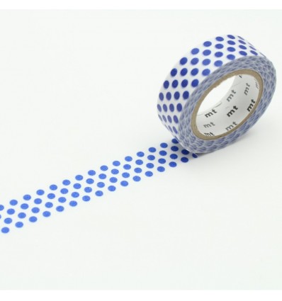 Masking Tape Pois bleu foncé