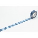 Masking Tape Rayures bleu marine