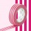 Masking tape RAYURES HORIZONTALES FRAMBOISE