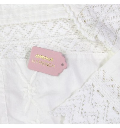 Broche en cuir Amour is french - Barnabé aime le Café