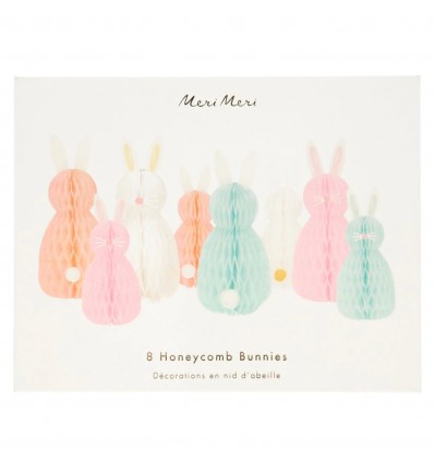 Set de 8 lapins nid d'abeille - Meri Meri