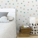 Stickers muraux Pois Jaunes Verts Bleus - Tresxics