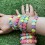 Bracelet coeurs multicolores