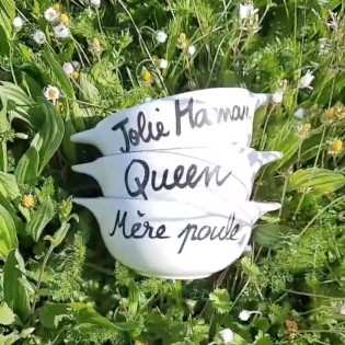 Bol breton "Jolie maman" - Pied de Poule 2