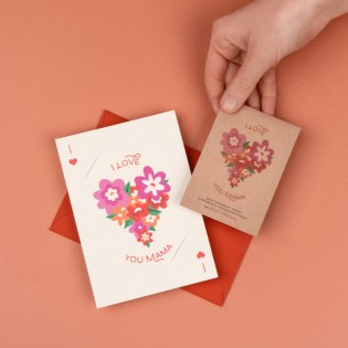 Carte à planter "I love you Mama"