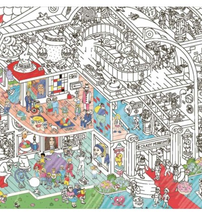 Poster Crazy Musuem à colorier - Omy