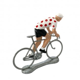 Figurine cycliste Meilleur Grimpeur Pois Rouges - Bernard & Eddy