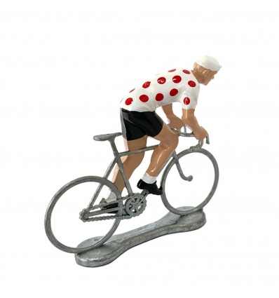 Figurine cycliste Meilleur Grimpeur Pois Rouges - Bernard & Eddy