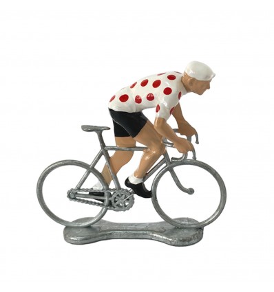 Figurine cycliste Meilleur Grimpeur Pois Rouges - Bernard & Eddy