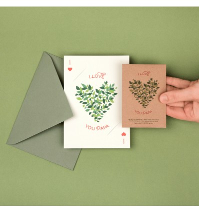 Carte à planter "I love you Papa" - La Fabrique à Sachets