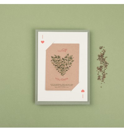 Carte à planter "I love you Papa" - La Fabrique à Sachets