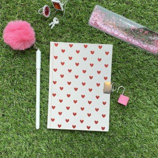 Carnet secret coeur rouge