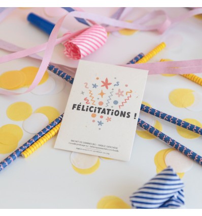 Graines à planter "Félicitations Confetti" - La Fabrique à Sachets