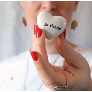 Coeur en céramique "Je t'aime" 2