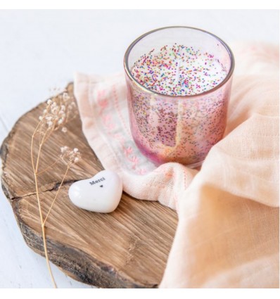 Coeur en céramique Merci