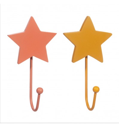 Patère étoile en bois et métal - Sass&Belle