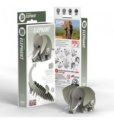 Eugy puzzle Eléphant 3D en carton