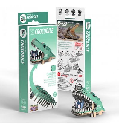Eugy puzzle Crocodile 3D en carton