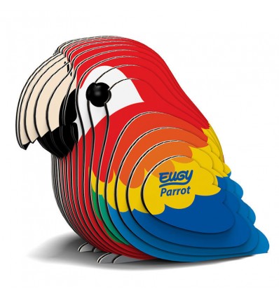 Eugy puzzle Perroquet 3D en carton