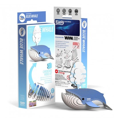 Eugy puzzle Baleine 3D en carton