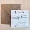 Carte Hirondelles sur le fil - Les Petites Hirondelles