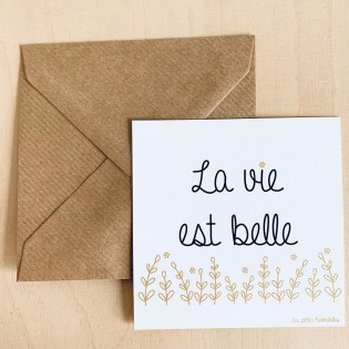 Carte La vie est belle - Les Petites Hirondelles