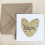 Carte Bisou coeur doré - Les Petites Hirondelles