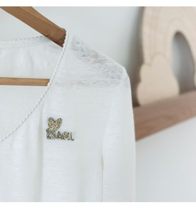 Pin's bisou doré - Les Petites Hirondelles