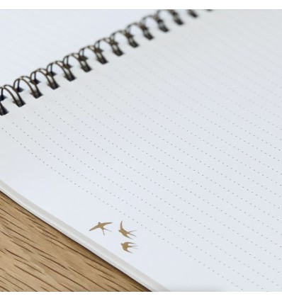 Carnet spirale Hirondelles sur fil- Les Petites Hirondelles
