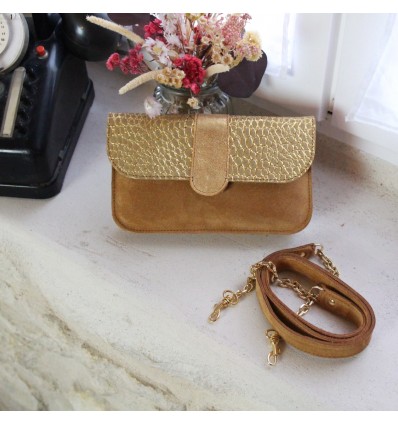 Sac Harold croco caramel - Barnabé aime le café