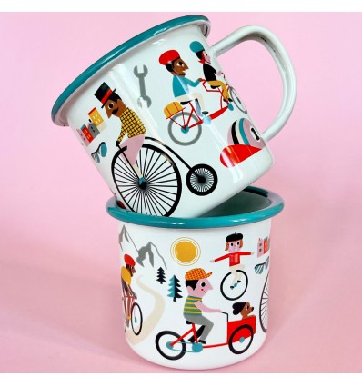 Mug émaillé Vélo Ingela Arrhenius - Omm Design
