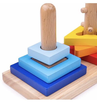 Formes à tourner et visser en bois "Twist & Turn" - Bigjigs